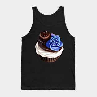 Blue Rose Chocolate Cupcake Tank Top